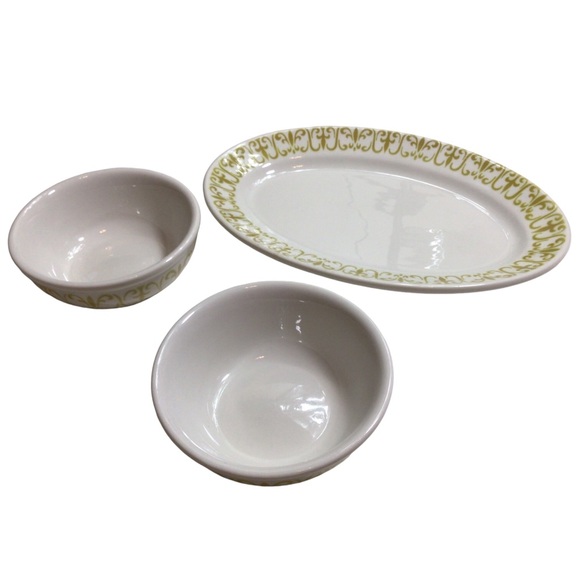 Jackson China Falls Creek PA By Paul McCobb Golden Harvest Platter + 2 Bowls - Picture 4 of 11